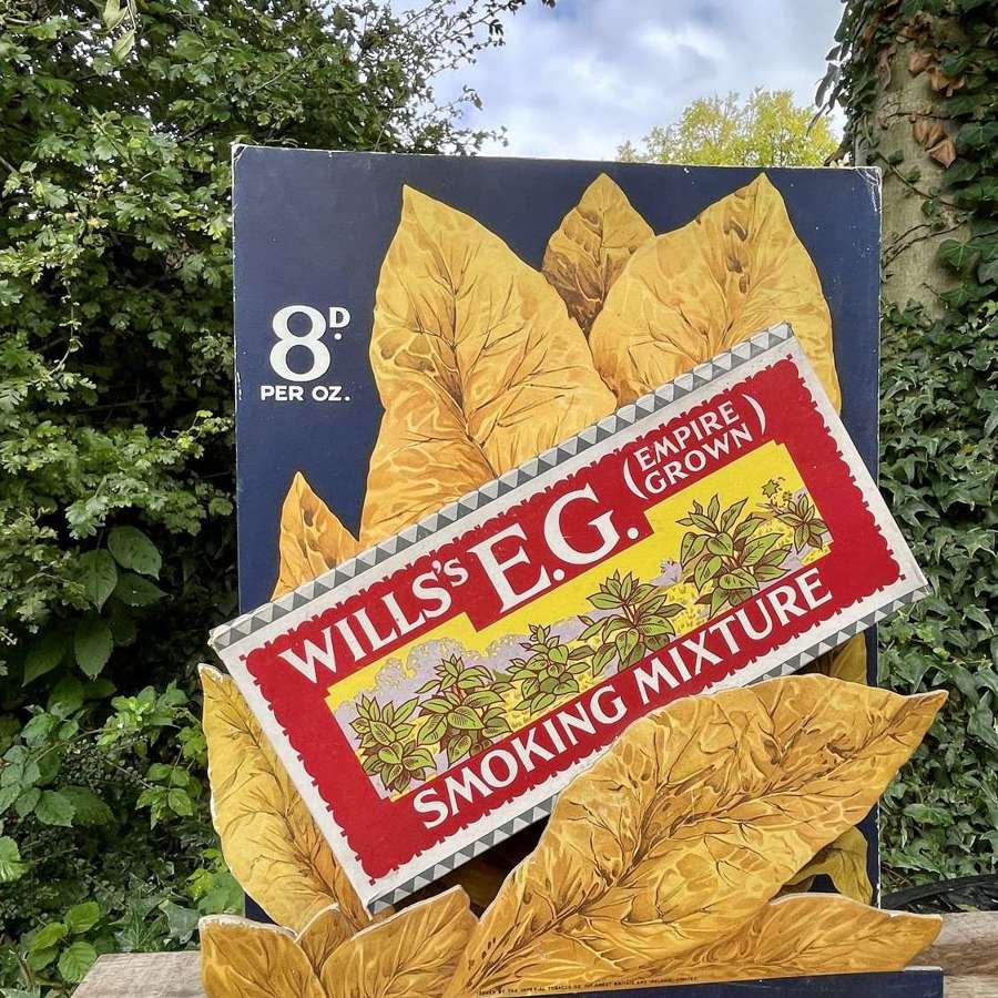 Superb Wills Fold Out Tobacco Box Card Advertising Sign c1936