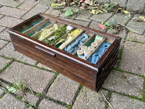 Clark's 3 Tier Fold out Shop Sewing Cabinet display - Original c1920s
