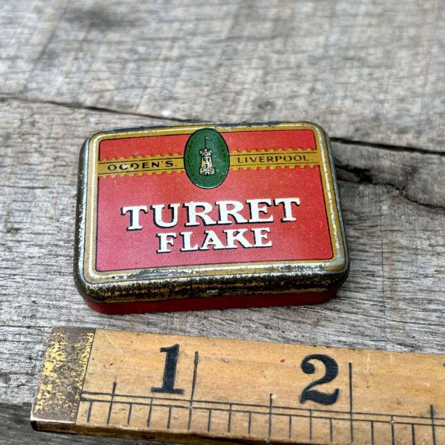 Ogden's Turret Flake Sample Size Tobacco Tin c1920s