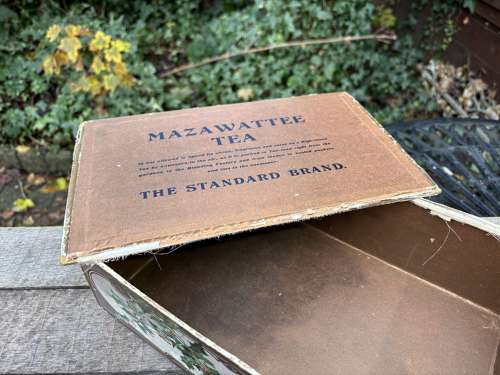Victorian Holly Mazawattee Tea Christmas Advertising Shop Box c1900s