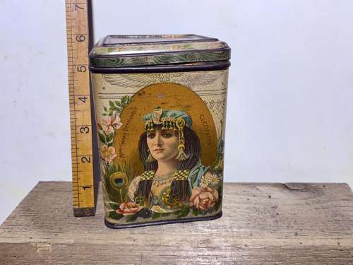 Charnley Sarah Bernhardt Cleopatre Victorian Biscuit Tin c890s