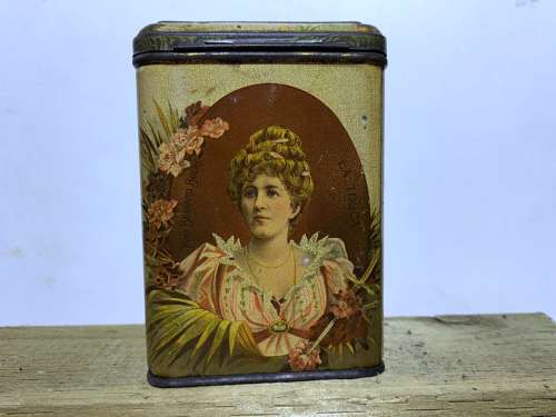 Charnley Sarah Bernhardt Cleopatre Victorian Biscuit Tin c890s