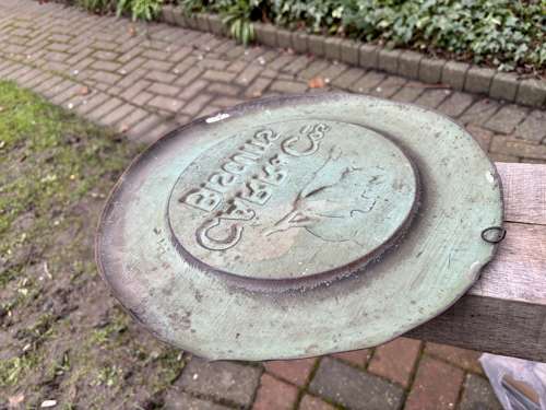 Victorian Carr & Co Biscuit Tin Advertising Sign c1900s