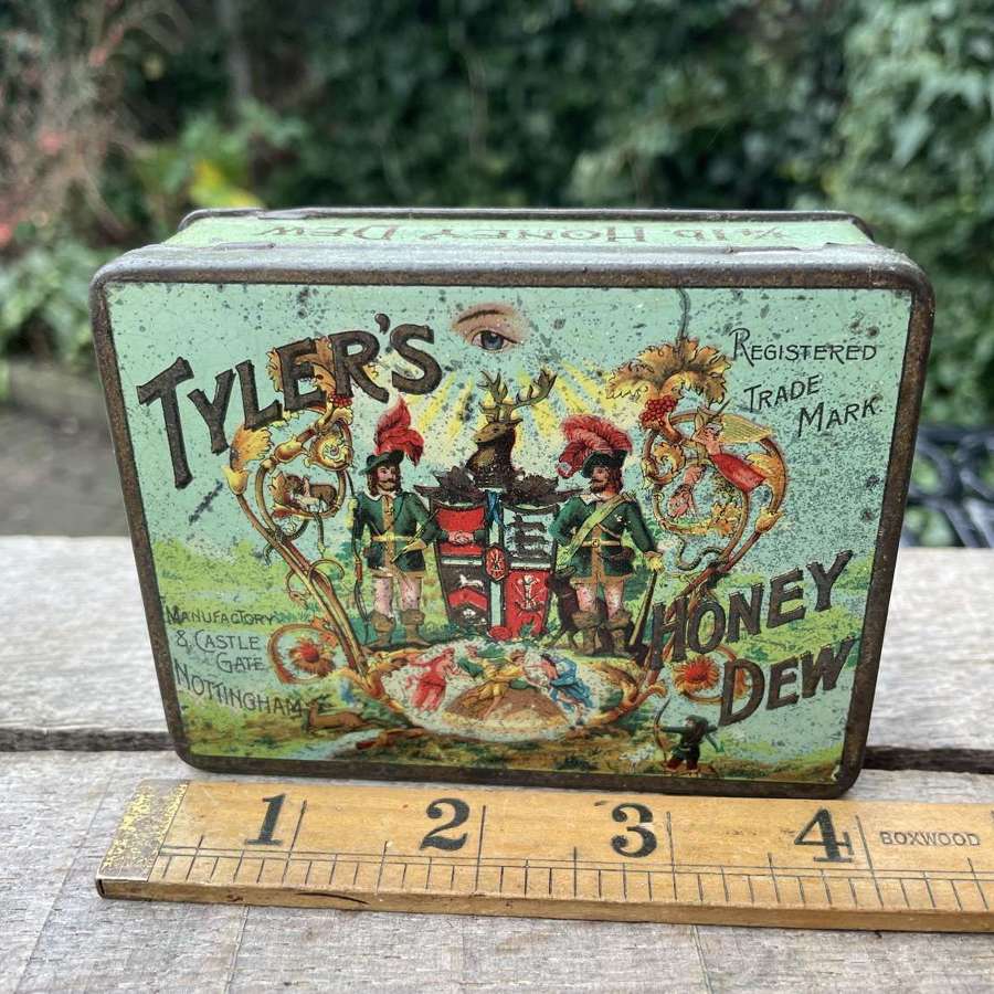 Tyler's Honey Dew Masonic Tobacco Tin c1900s