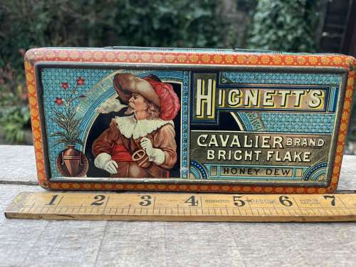 Hignett's Cavalier Honey Dew 1 Pound Tobacco Tin c1900s