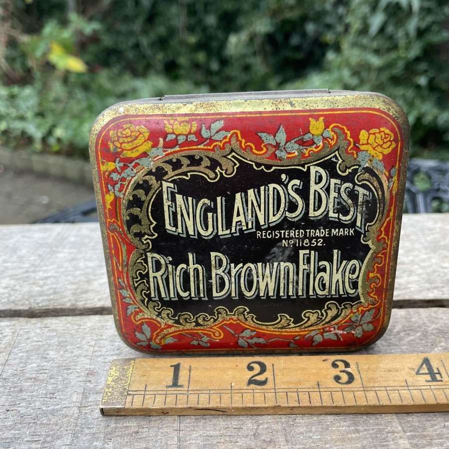 Cope's England's Best Rich Brown Flake 4oz tobacco tin c1900s