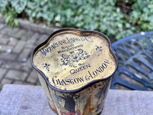 Macfarlane Lang Soldier Image Biscuit Tin c1890s
