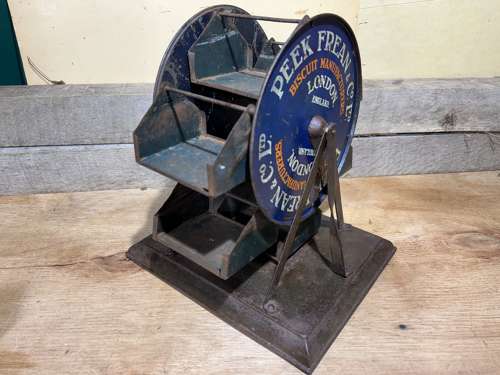 Peek Frean Biscuit Counter top biscuit wheel Sample Tin Display c1910
