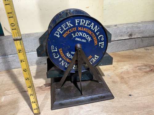 Peek Frean Biscuit Counter top biscuit wheel Sample Tin Display c1910