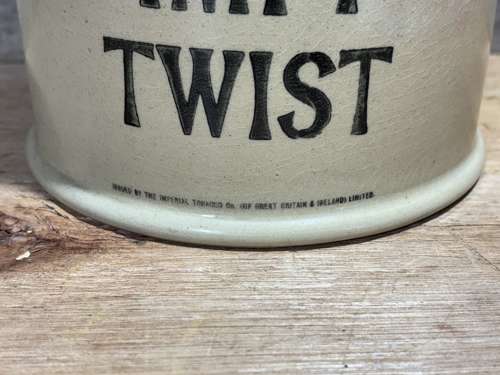 Ogden’s Impi Twist Tobacco Ceramic Stoneware counter top Jar c1930s