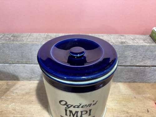 Ogden’s Impi Twist Tobacco Ceramic Stoneware counter top Jar c1930s