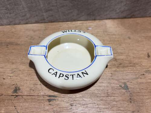 Wills Capstan Cigarette Tobacco Advertising Ceramic Ashtray c1933