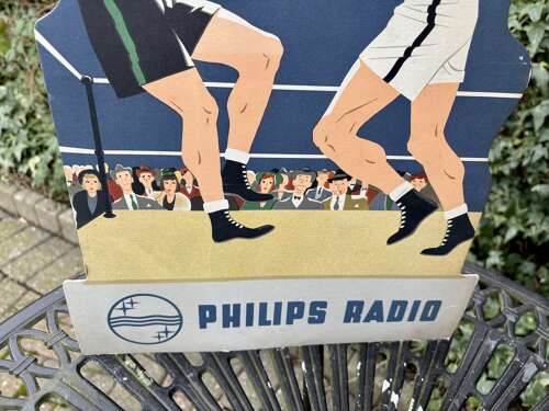 Philip's Radio Boxer Boxing Madison Square Garden Card Sign c1930