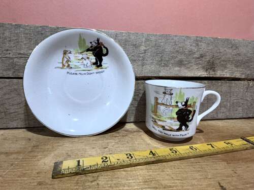 Felix The Cat Pathe Phoenix Ware Ceramic cup & Saucer c1930s