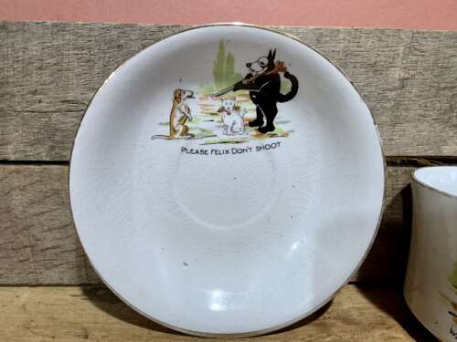 Felix The Cat Pathe Phoenix Ware Ceramic cup & Saucer c1930s