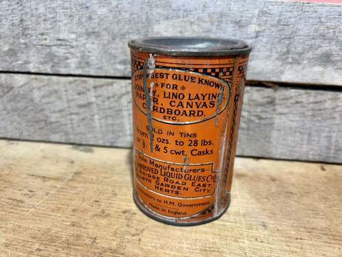 Aeroplane Glue Croid Hardware Advertising Tin c1930s