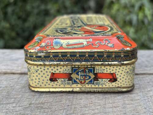 Superb Smith’s Glasgow Bugle Call Tobacco Tin c1890s Slimmer version