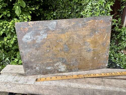 Victorian Carr's Biscuit Boy & Jack Russell Dog Tin Advertising Tin Sign c1890s