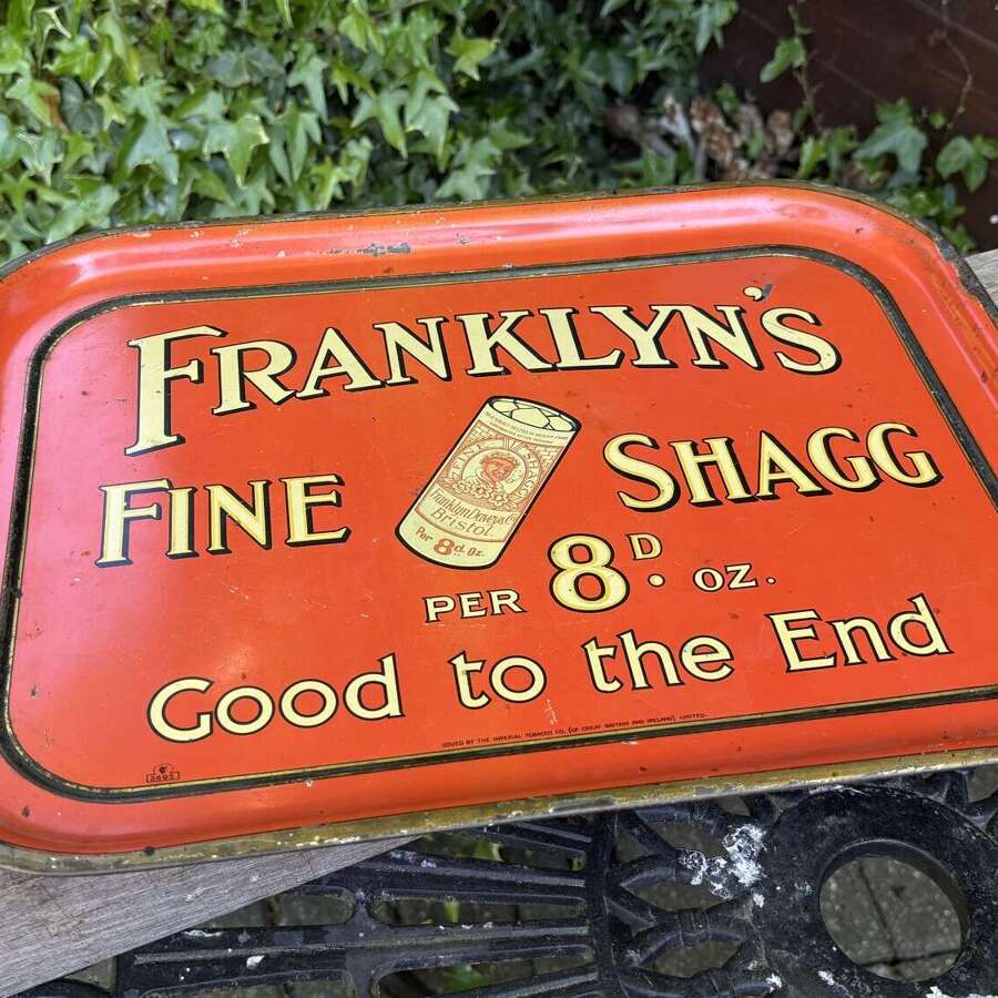 Franklyn's Fine Shag Tobacco Bristol Pub Tin Tray c1929 ITC