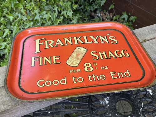 Franklyn's Fine Shag Tobacco Bristol Pub Tin Tray c1929 ITC