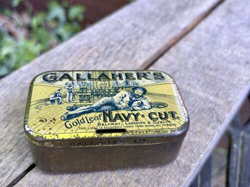 Gallaher's Sailor Image 2oz Navy Cut Tobacco Tin c1900s