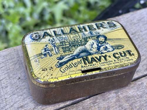 Gallaher's Sailor Image 2oz Navy Cut Tobacco Tin c1900s