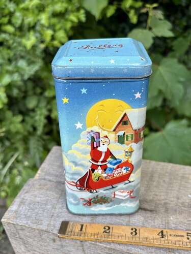 Fuller's Toffee Wrap Around Image Santa Christmas Tin c1950s