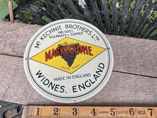 McKechnie Bros Widnes Metal Merchants Tin Advertising Sign c1930s