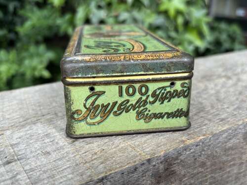 Scarce Ivy Lady Image 100 Cigarette Tin c1900s