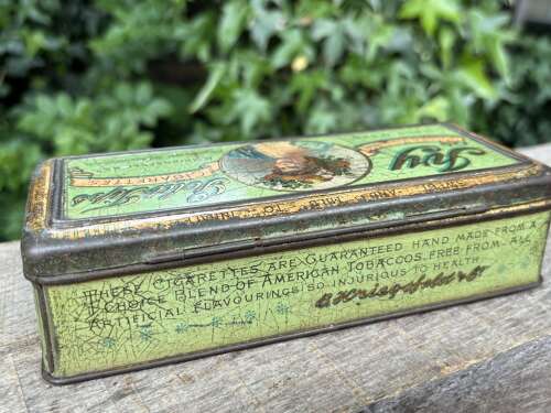 Scarce Ivy Lady Image 100 Cigarette Tin c1900s