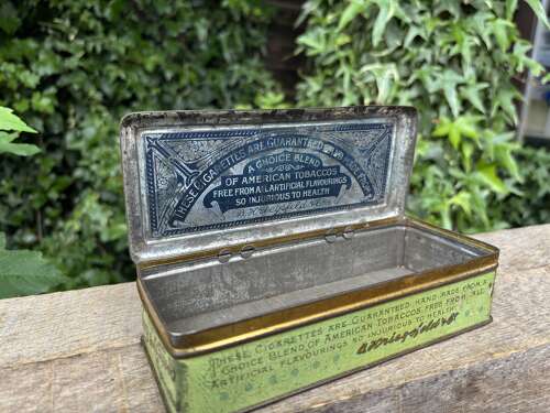 Scarce Ivy Lady Image 100 Cigarette Tin c1900s