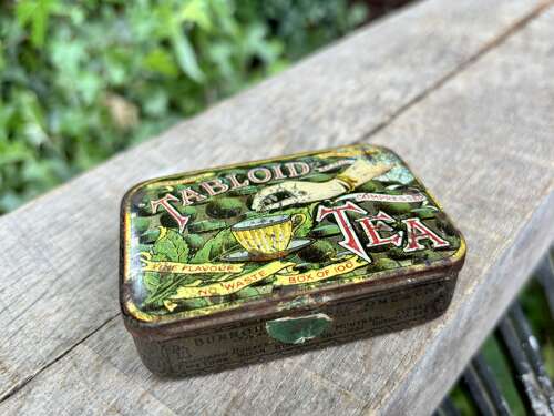 Tabloid Tea Tablet Sample Tin - Contents c1910