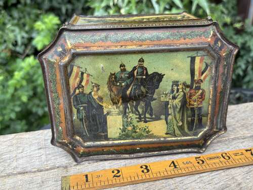 Krietsch Wurzen German Army Soldier Biscuit Tin c1890s