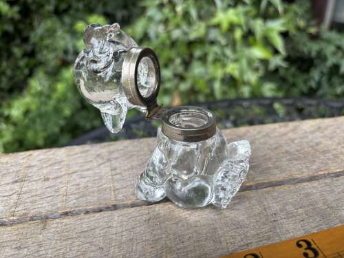Studdy Bonzo the Dog Glass Inkwell Bottle c1930s
