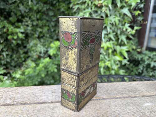 Scarce Robinson & Son Scotland Whiskey Flask Embossed Biscuit Tin c1910
