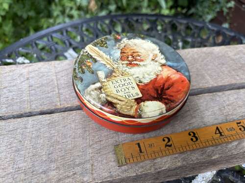Santa Claus Parkinson's Christmas Toffee Tin c1950s