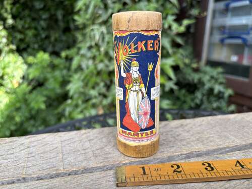 Volker Gas Lamp Mantle Original Box c1900s