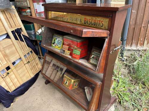 Crawford's biscuit Maghogany Shop Dispensing c1900s cabinet