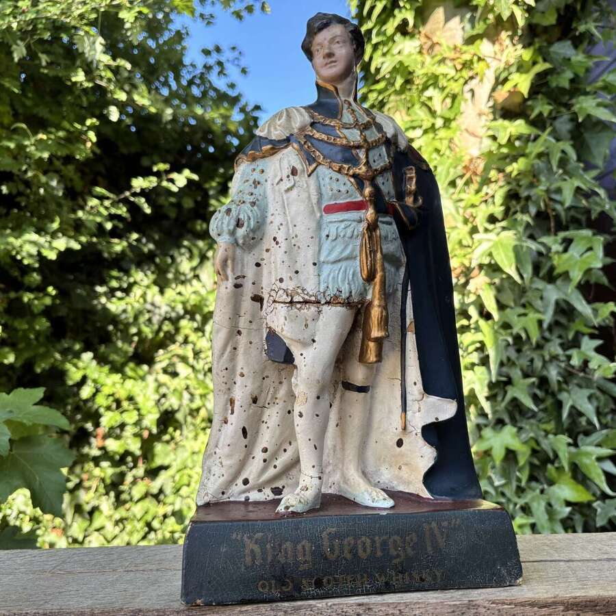 King George 4th Royal Scotch Whisky Rubberoid Pub Advertising Figure c1930s