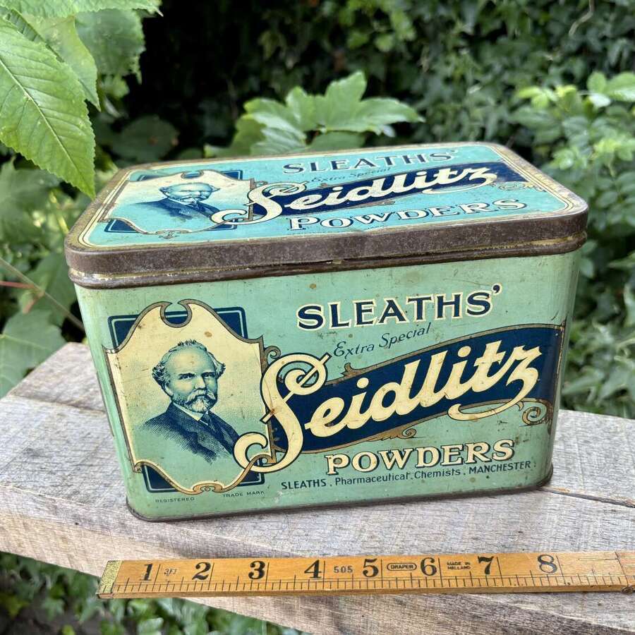 Sleath's Seidlitz Powders Pharmaceutical Chemist Manchester Drug Store Tin c1900s