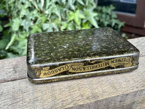 Mitchell & Son Glasgow Tam o Shanter 1lb Tobacco tin c1900s