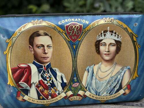 Superb King George 6th Barnsley Chocolate Toffee Royal Tin c1937