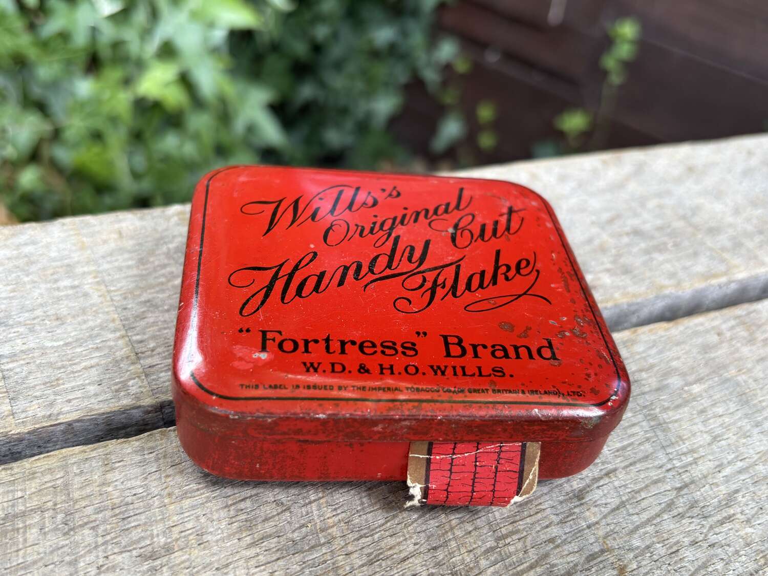 Wills Fortress Brand Full Live Tobacco Tin c1900s