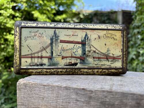 Henry Clay Tower Bridge Cigarette Tin c1890s