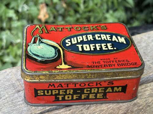 Superb Mattock’s Sowerby Bridge Toffee Tin c1920s