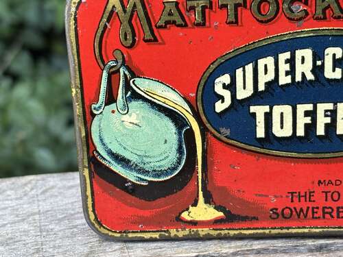 Superb Mattock’s Sowerby Bridge Toffee Tin c1920s