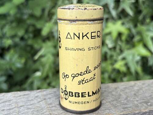 Anker Shaving Soap Razor Barber Shop Chemist Tin c1920s