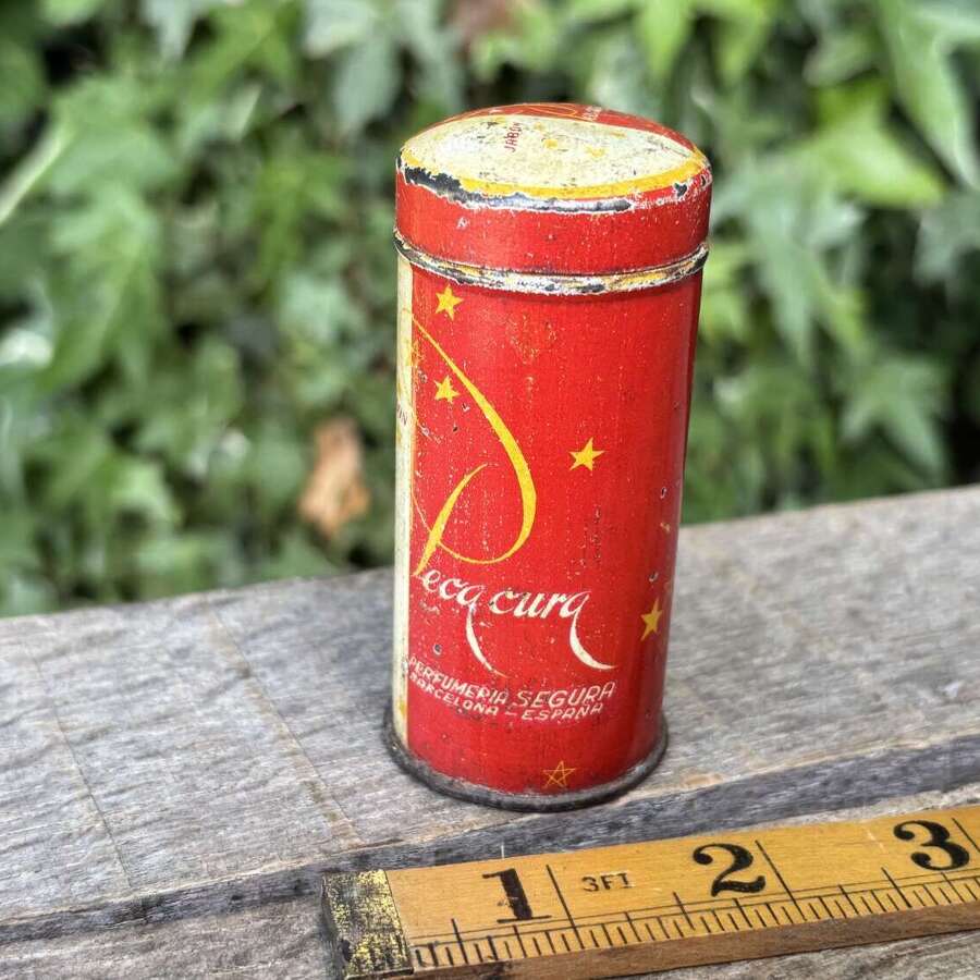 Segura Spain Shaving Soap Razor Barber Shop Chemist Tin c1930s