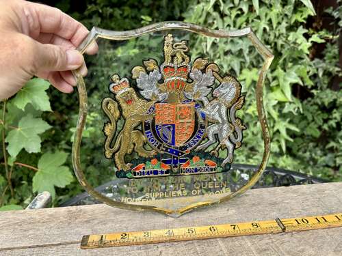 Superb Households & Fancy Goods Bevelled Glass Shield Advertising Shop Sign c1900s