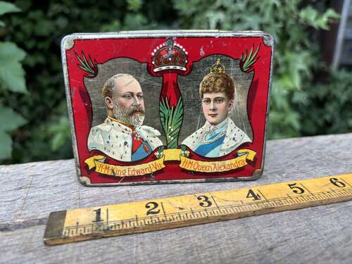 Tucker's of Totnes King Edward 7th Royal Toffee Tin c1902